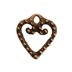 Bronze Dotted Heart Pendant
