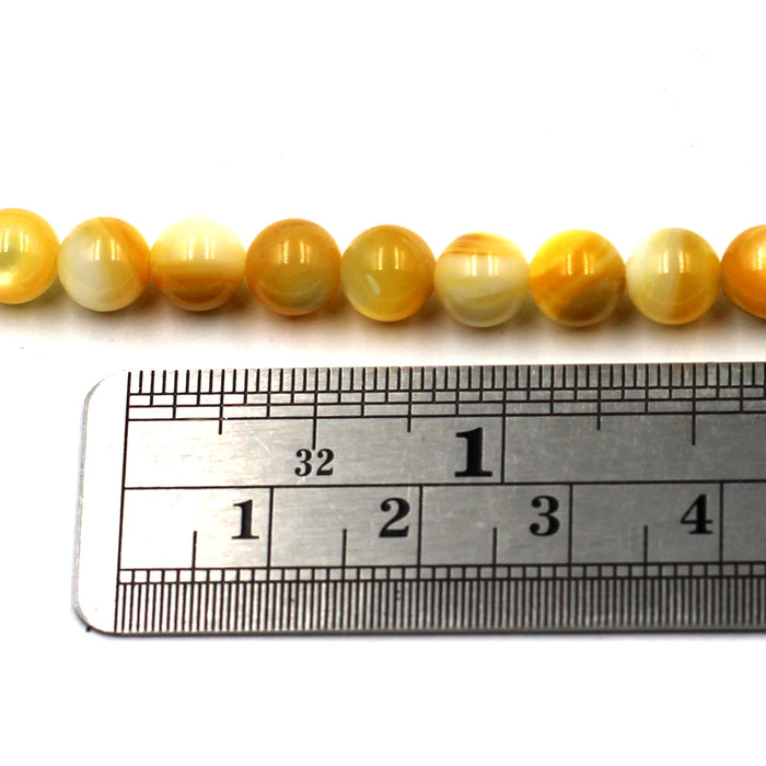 7mm Round Gold Lip Shell