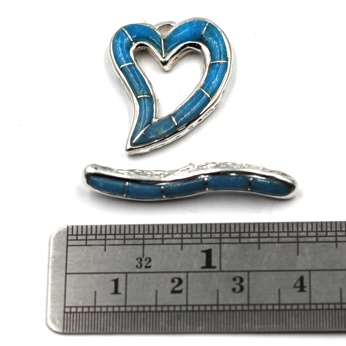 Turquoise Heart Toggle
