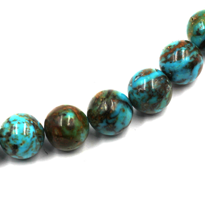 14mm Round Kingman Turquoise