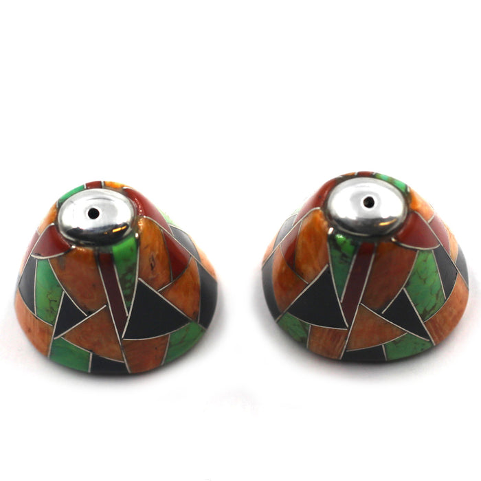 (IC002) Large Multi Stone Inlay Cones