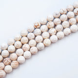  12mm Round Faceted Magnesite Beads