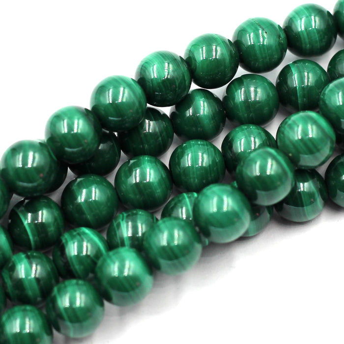 8mm Round Malachite