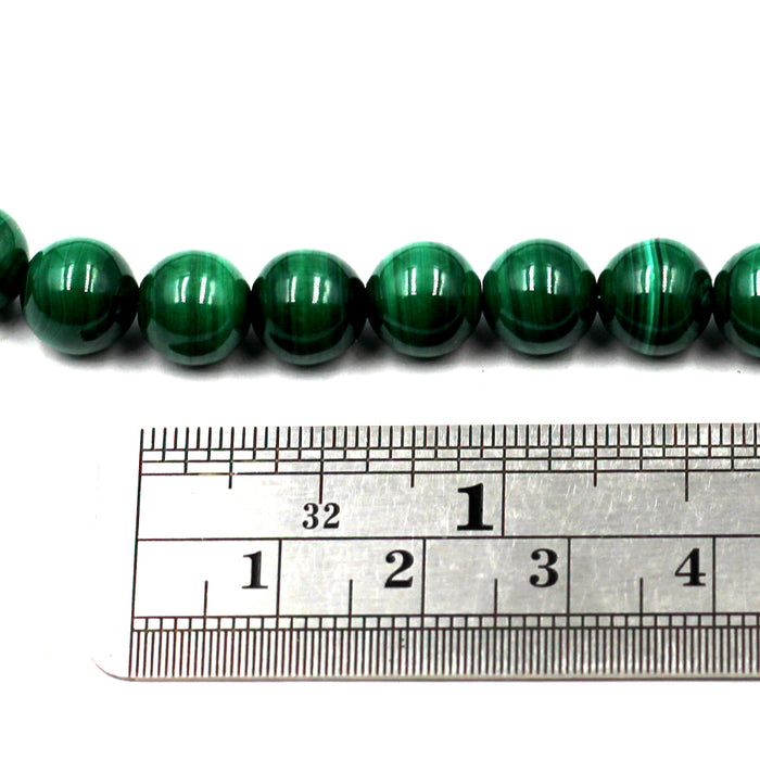 8mm Round Malachite