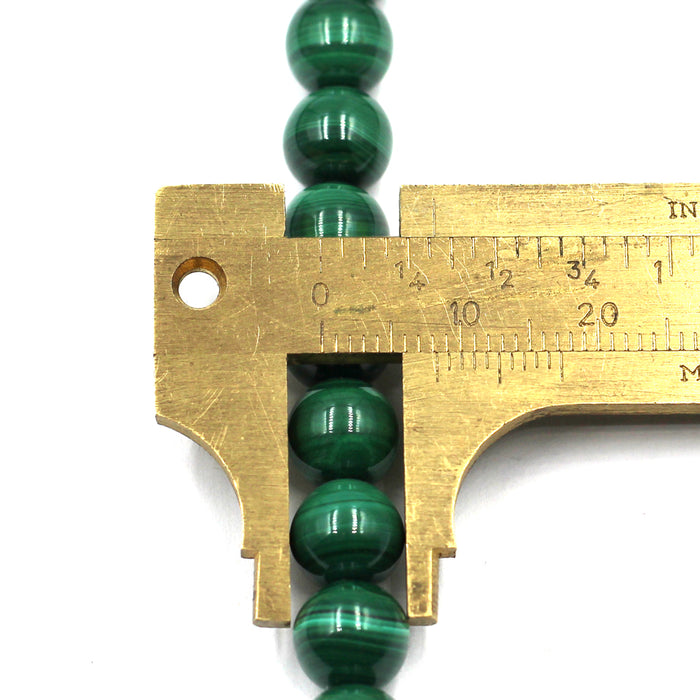 8mm Round Malachite