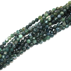  4mm Faceted Moss Agate