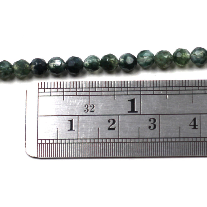  4mm Faceted Moss Agate