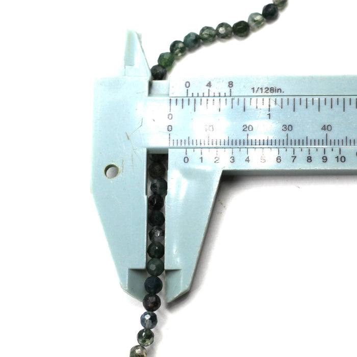  4mm Faceted Moss Agate