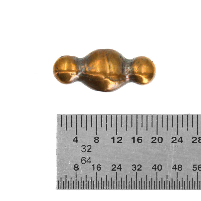 (bzbd082) Smooth Triple Round Bronze Bead