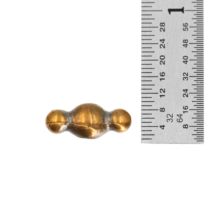 (bzbd082) Smooth Triple Round Bronze Bead