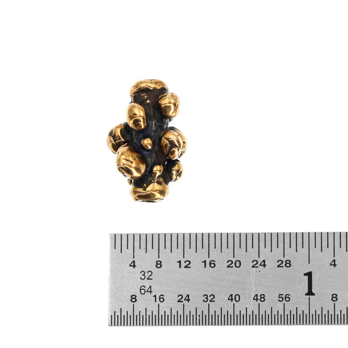 (bzbd088) Bronze Bumpy Tube Bead