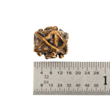 (bzbd089-N0207) Bronze Designer Cube Bead