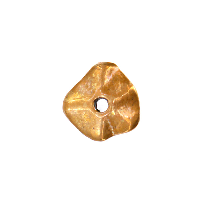 (bzbd076) Flat Wavy Bronze Spacer Bead