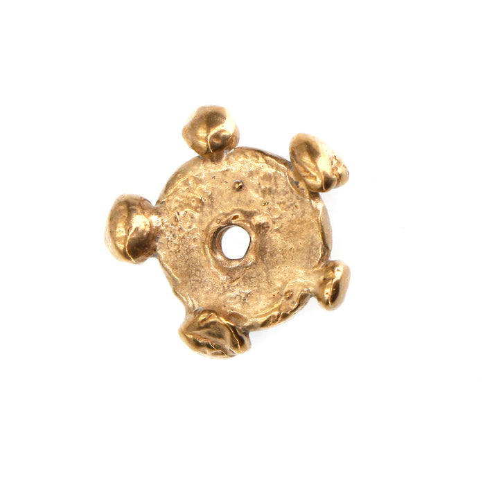 (bzbd093) Dotted Disc Bronze Bead