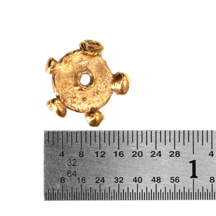 (bzbd093) Dotted Disc Bronze Bead