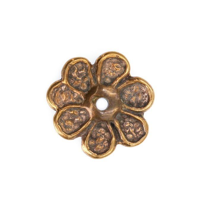 (bzbd083) Bronze Flower Bead