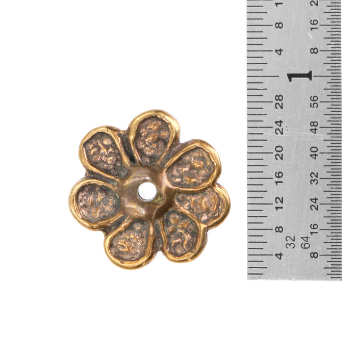 (bzbd083) Bronze Flower Bead