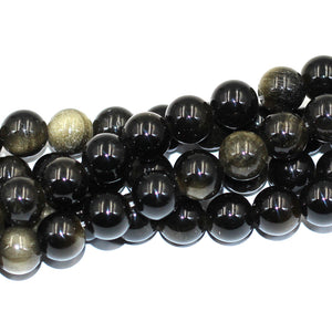 8mm Round Obsidian