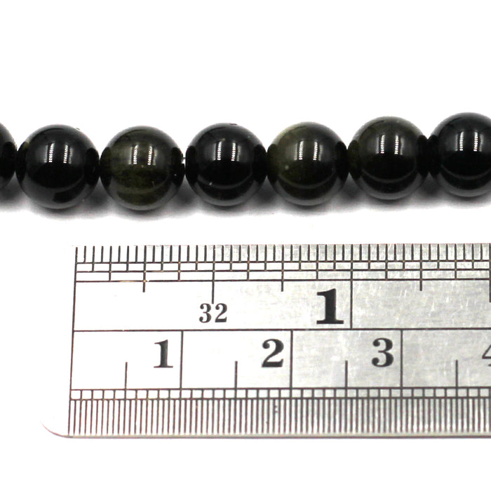 8mm Round Obsidian