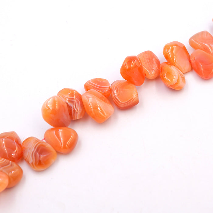 (orangechal004) Orange Chalcedony Tumbled Nuggets