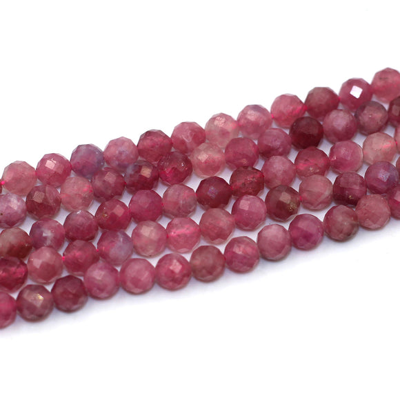 4mm faceted pink tourmaline