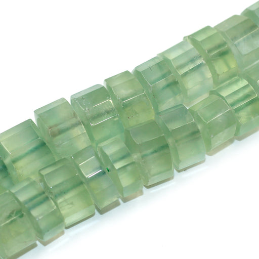 14mm Faceted Prehnite Rondelles