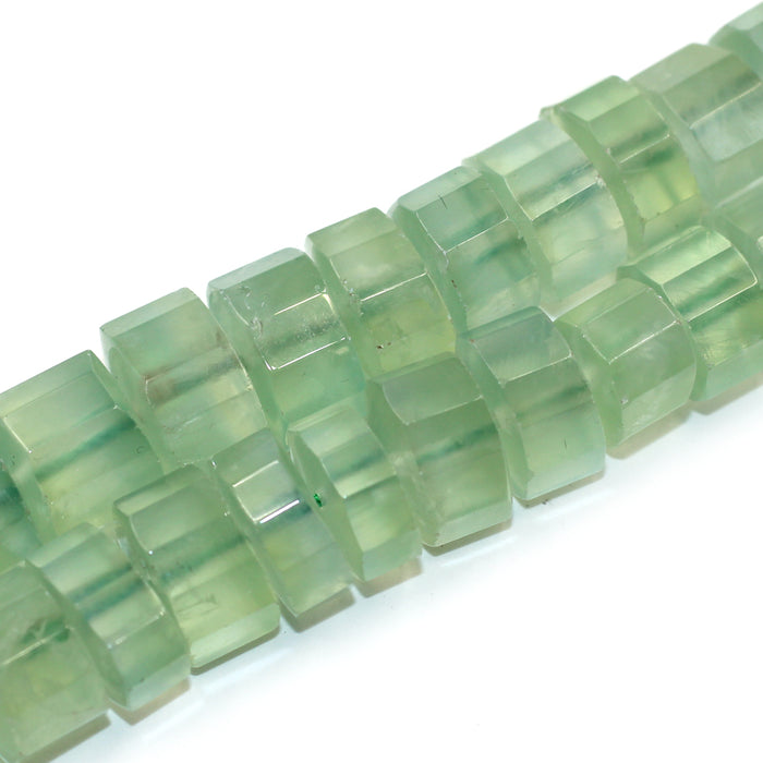 14mm Faceted Prehnite Rondelles