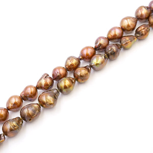 (prl004) Chocolate Brown Baroque Pearls