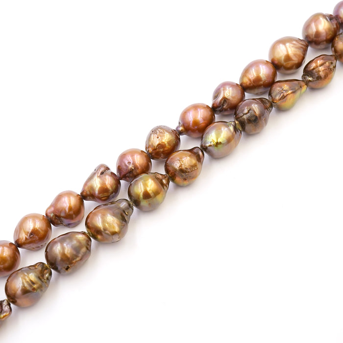 (prl004) Chocolate Brown Baroque Pearls
