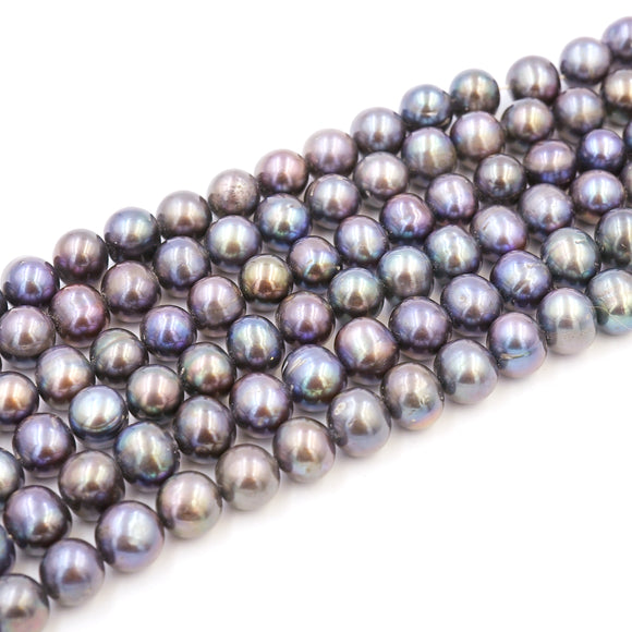 (prl007) 9mm Dark Purple Freshwater Pearls