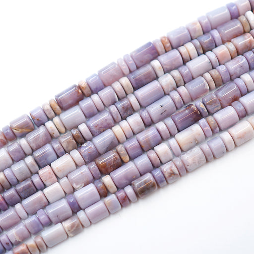 7-9MM Triangle Barrel/Rondelles Purple Chalcedony