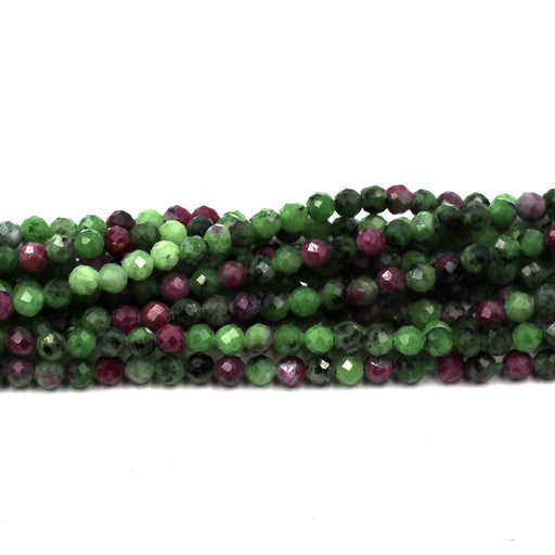 3mm Faceted Ruby Zoisite