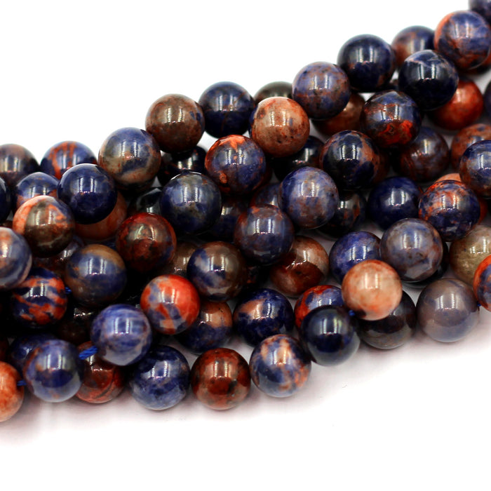 8MM Round "Sunset" Sodalite