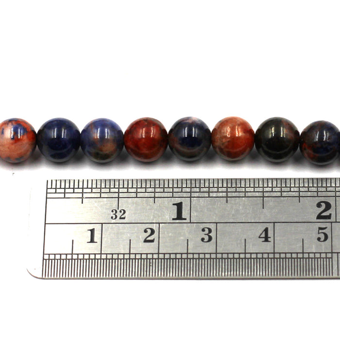8MM Round "Sunset" Sodalite