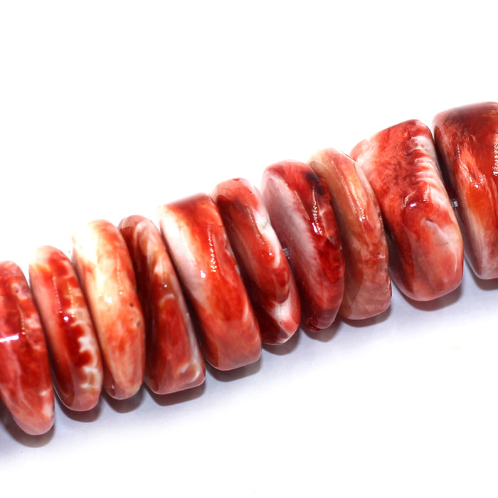 18mm Red Spiny Rondelles