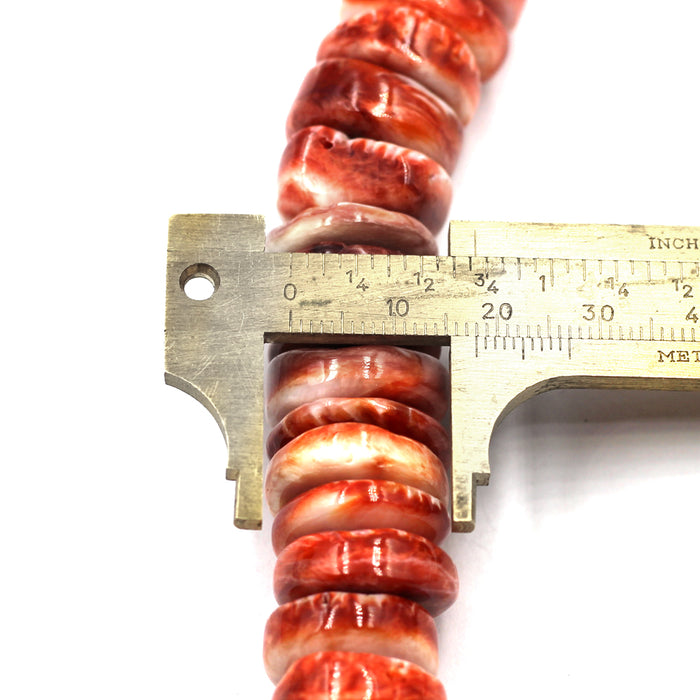 18mm Red Spiny Rondelles