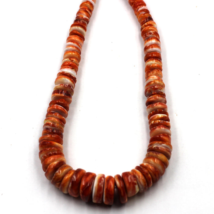 Graduated Orange Spiny Rondelles