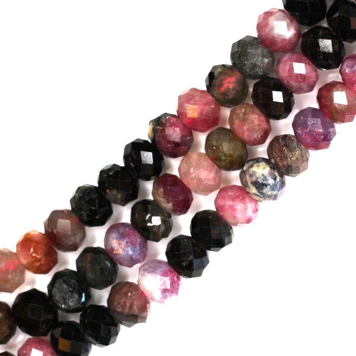 6mm faceted tourmaline rondelles