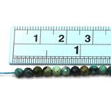 3mm Faceted Round Turquoise