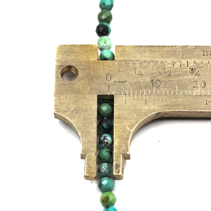 3mm Faceted Round Turquoise