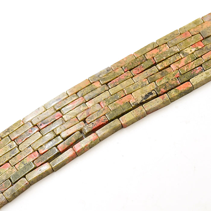 (unakite008) 4x12mm Unakite Square tubes